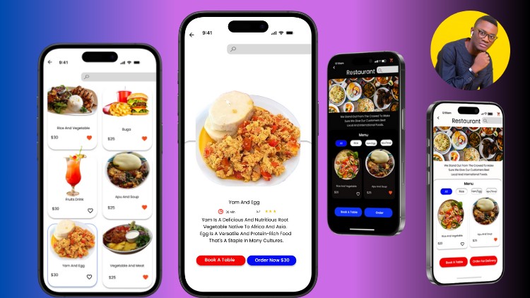 Learn Food Delivery App With GPRS Tracking UI/UX Design Figma Software