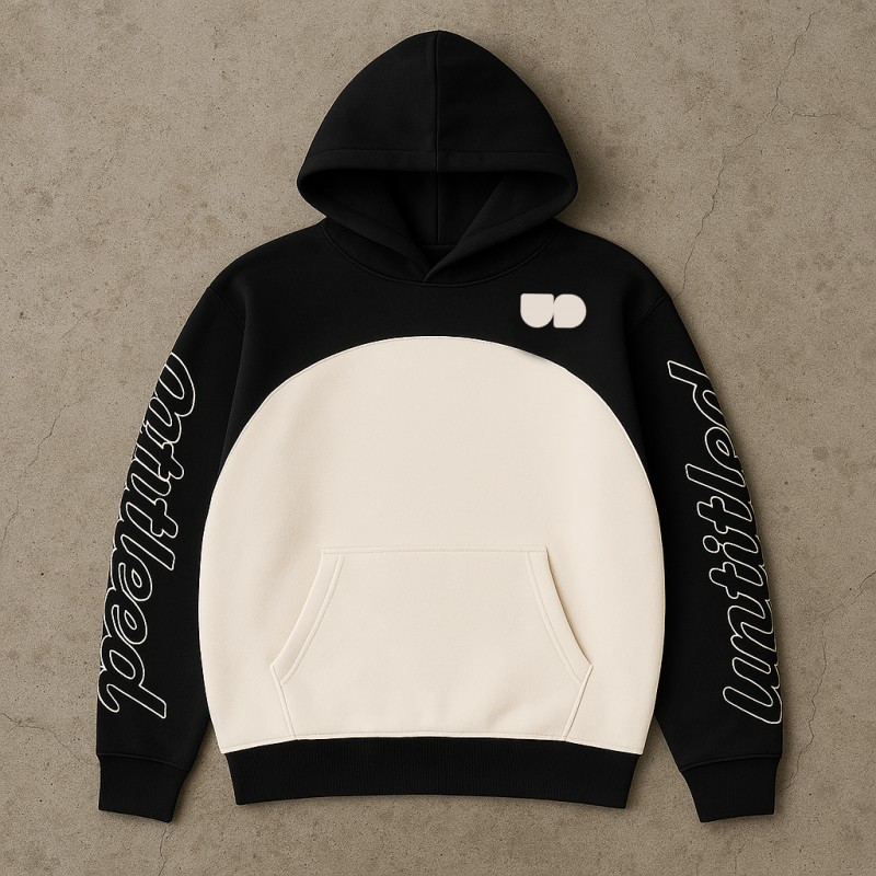 UD Hoodie Set- Cream & Black