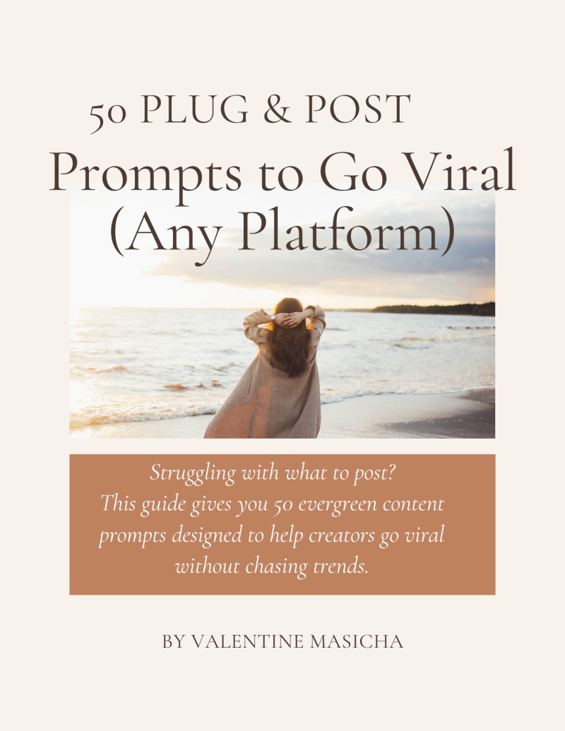 50 Evergreen Viral Content Prompts for Instagram, TikTok & YouTube | Digital Download for Content Creators