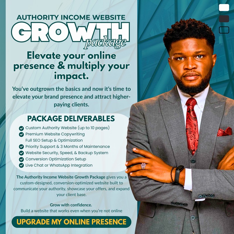 The Authority Income Website – Growth Package