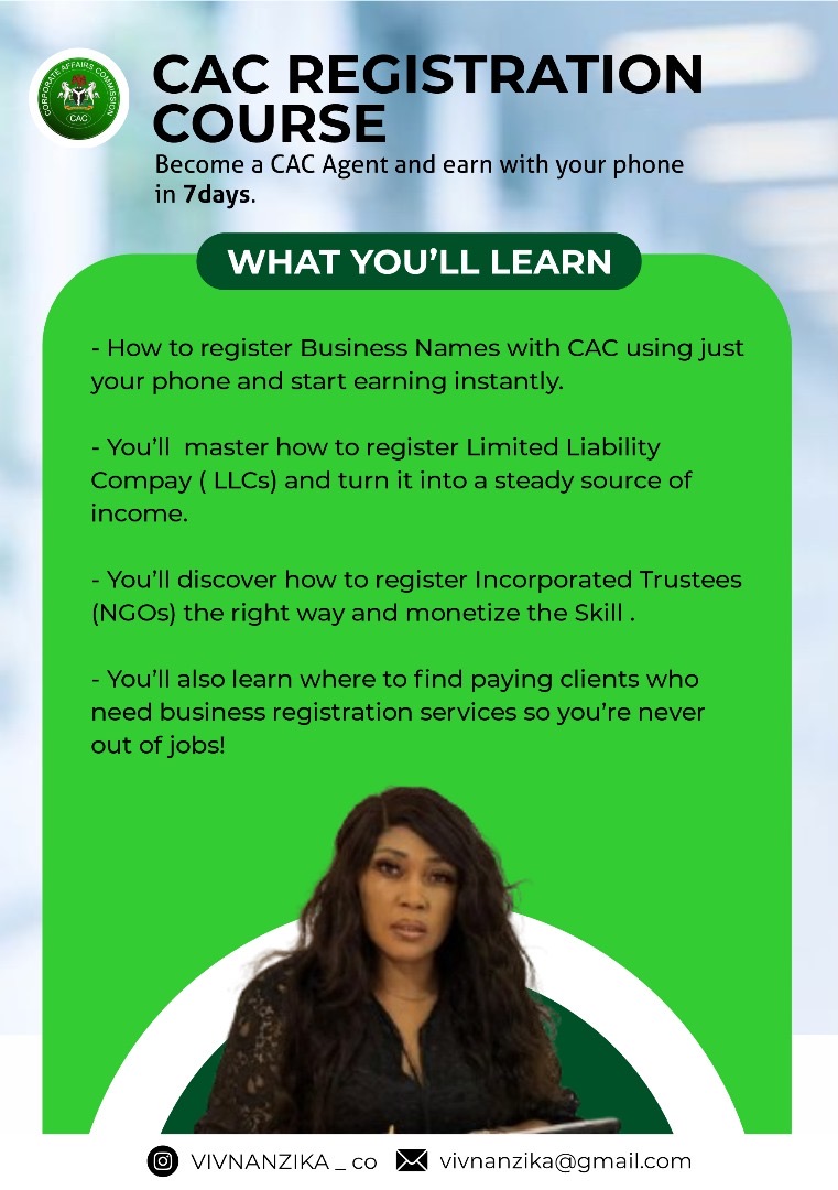 3WEEKS CAC REGISTRATION TRAINING