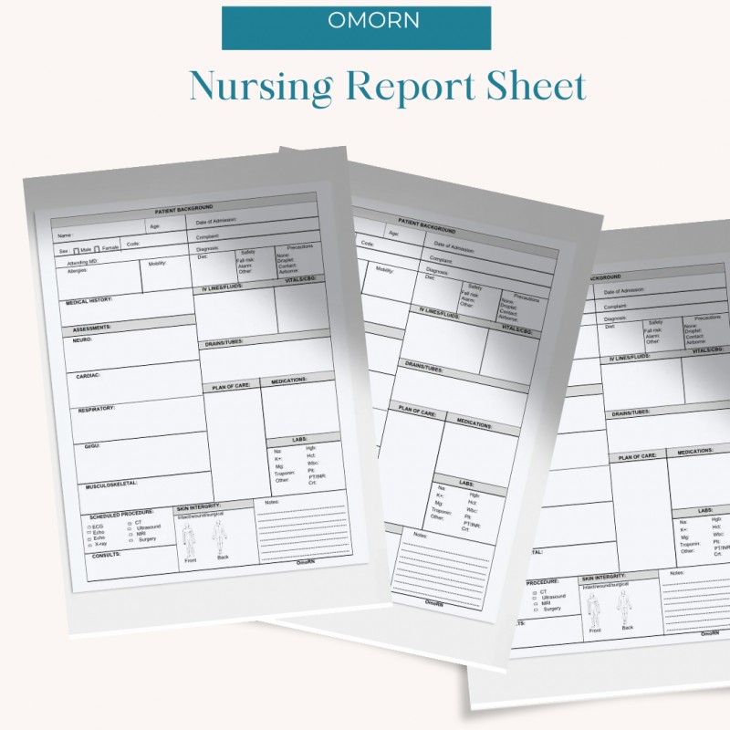 Nursing Report Sheet