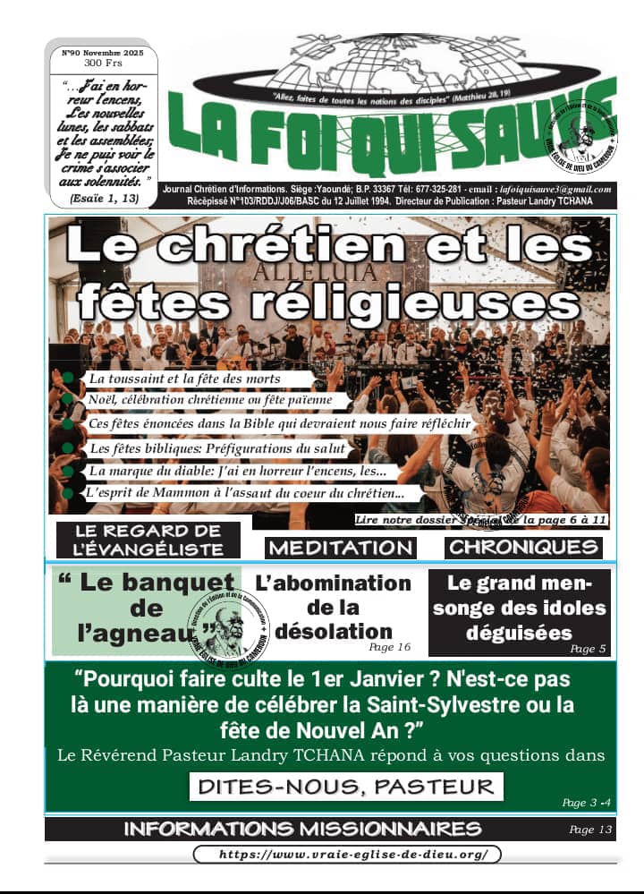 JOURNAL LA FOI QUI SAUVE EDITION 2025 N° 90