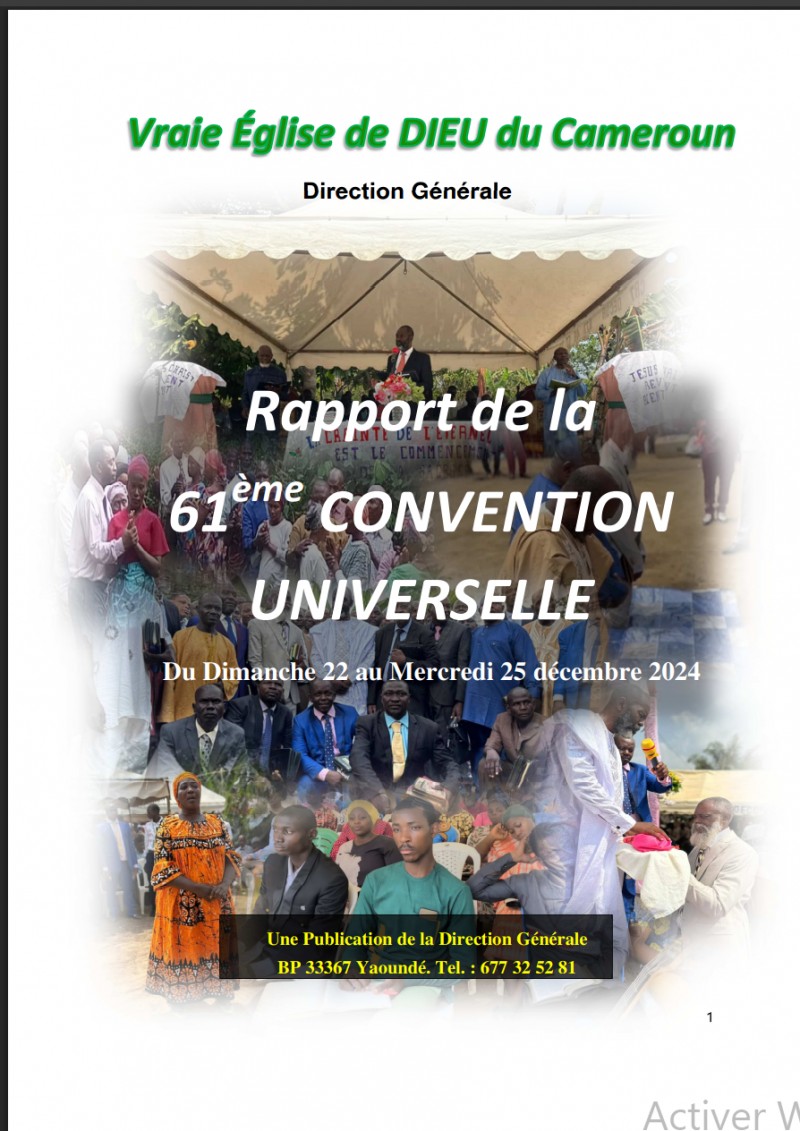 Rapport de la 61ème CONVENTION UNIVERSELLE