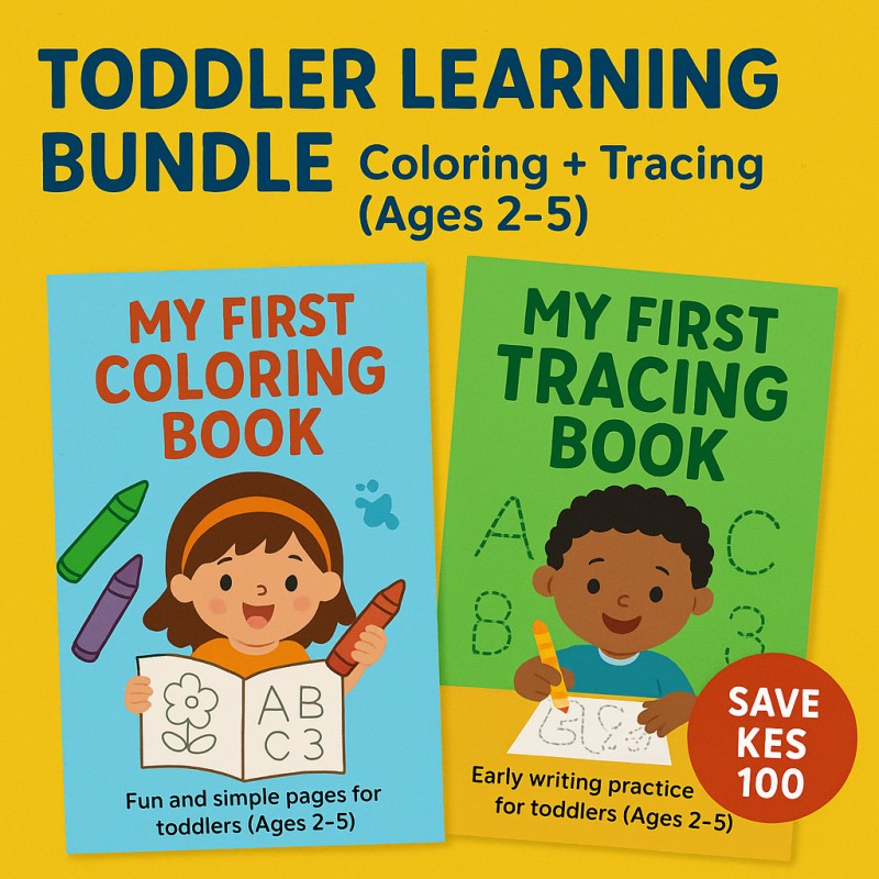 Toddler Learning Bundle: Coloring + Tracing (Ages 2β5)