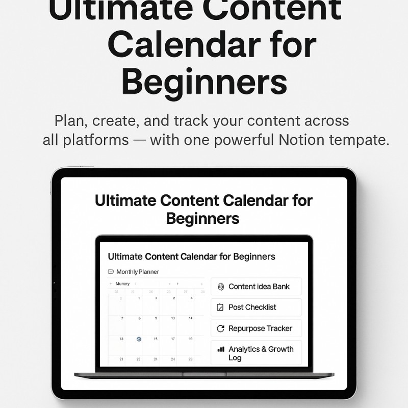 Ultimate Content Calendar for Creators (Notion Template)