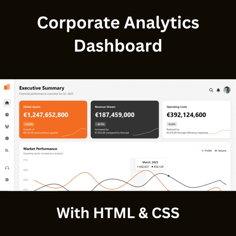 Corporate Analytics Dashboard Template