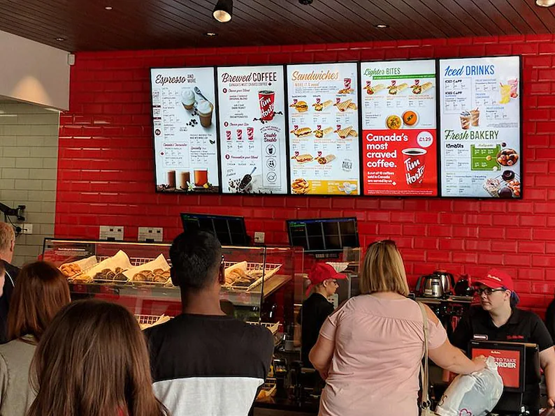 Custom Order TV Menu Board