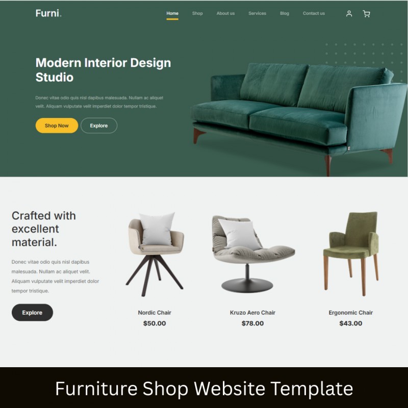 Furniture Website Template