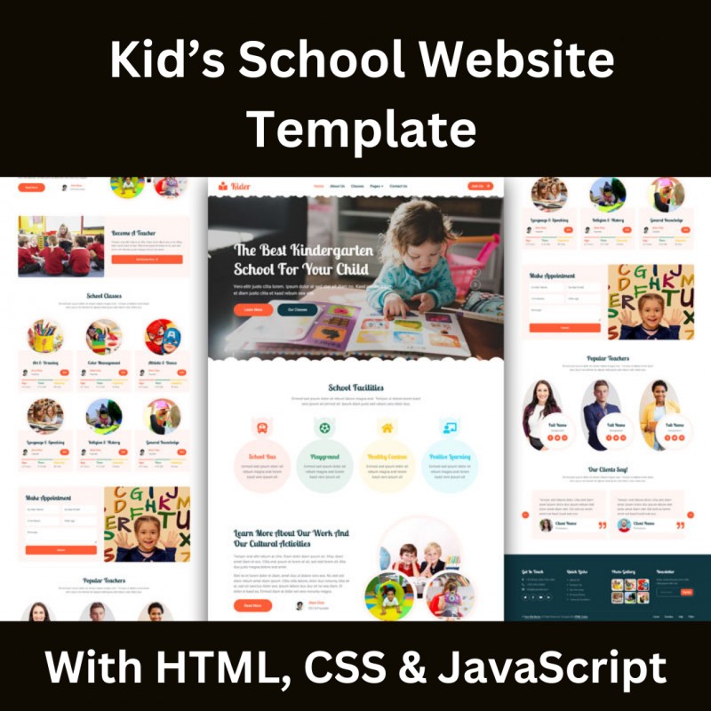 Kid's Pre-School Website Template
