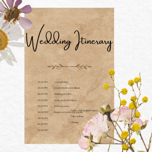 Wedding Itinerary For Guests