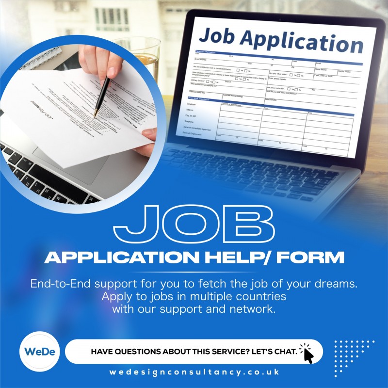Job Application Help - Form Filling - Writing