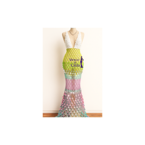 Mesh & Sequin Mermaid Dress