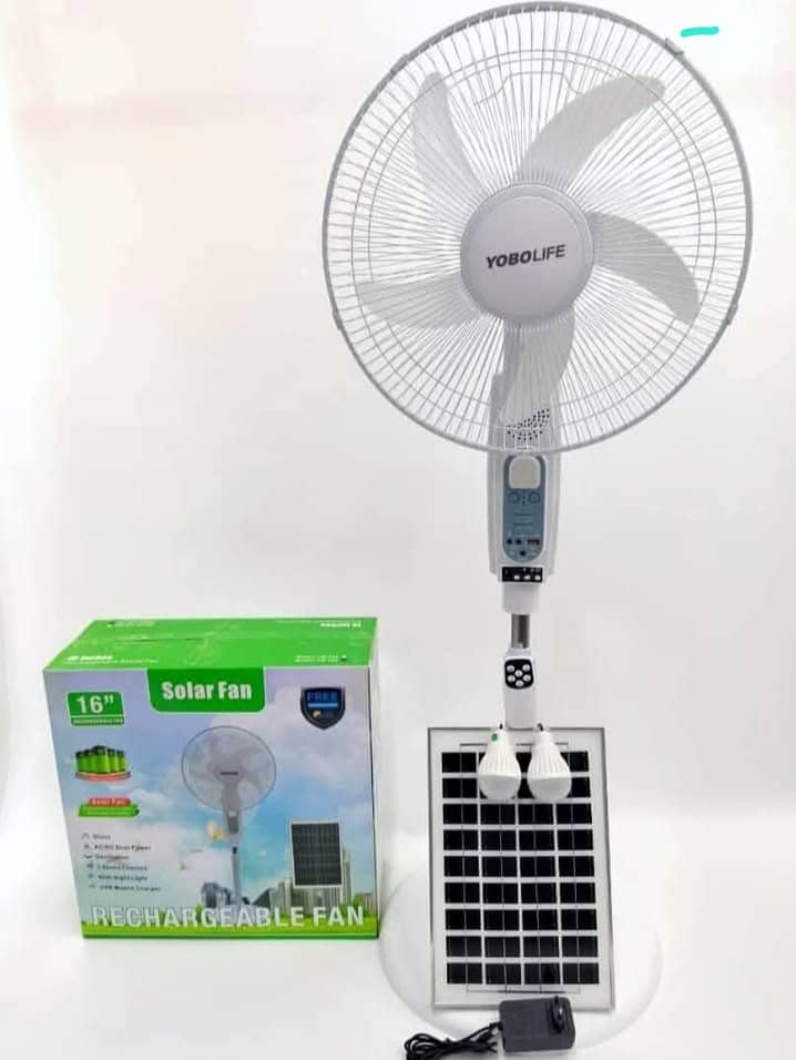 Solar standing fan