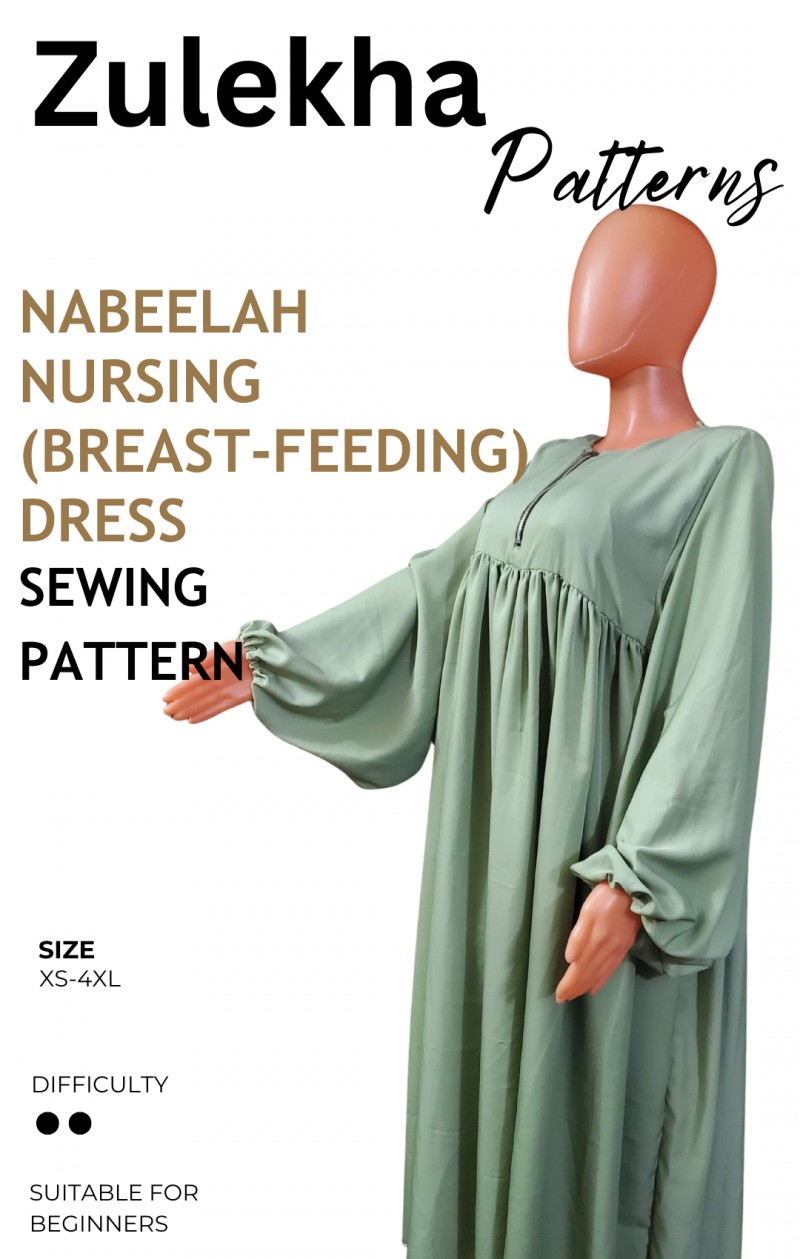 Nabeelah Nursing (Breast-Feeding) Maxi Dress Sewing Pattern