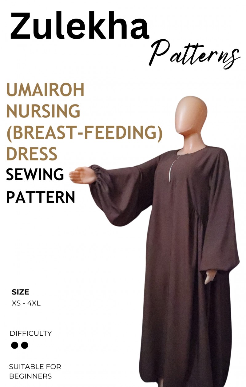 Umairoh Nursing (Breast-Feeding) Maxi Dress Sewing Pattern