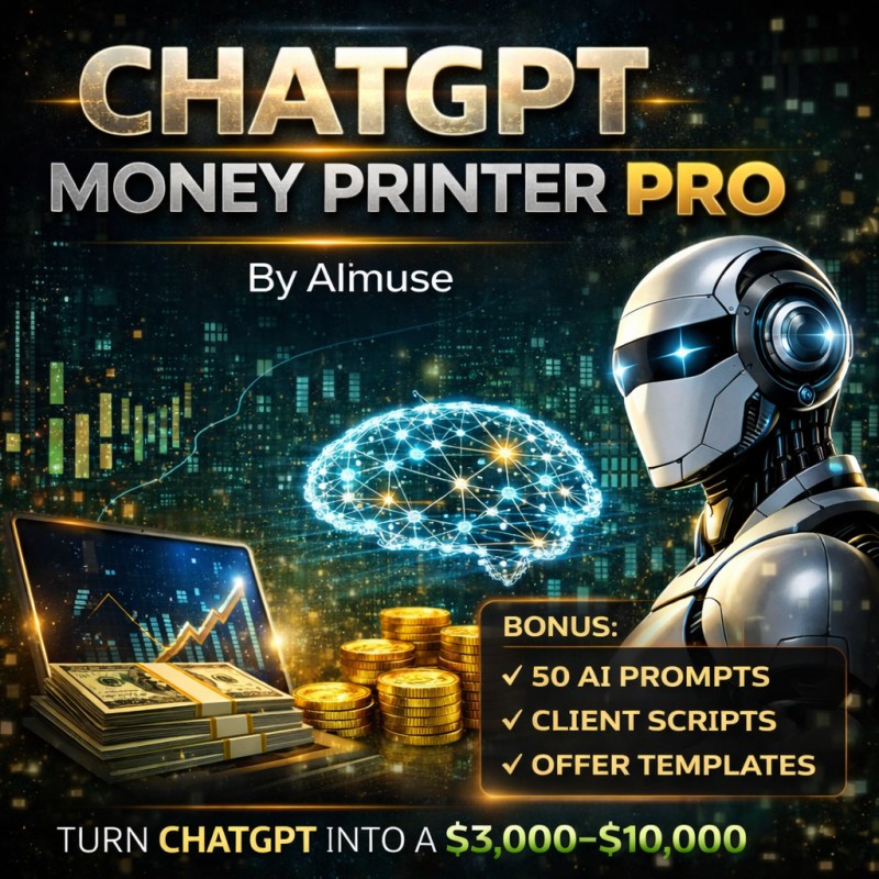 ChatGPT Money Printer Pro – Turn AI Into $3,000–$10,000 Income System.