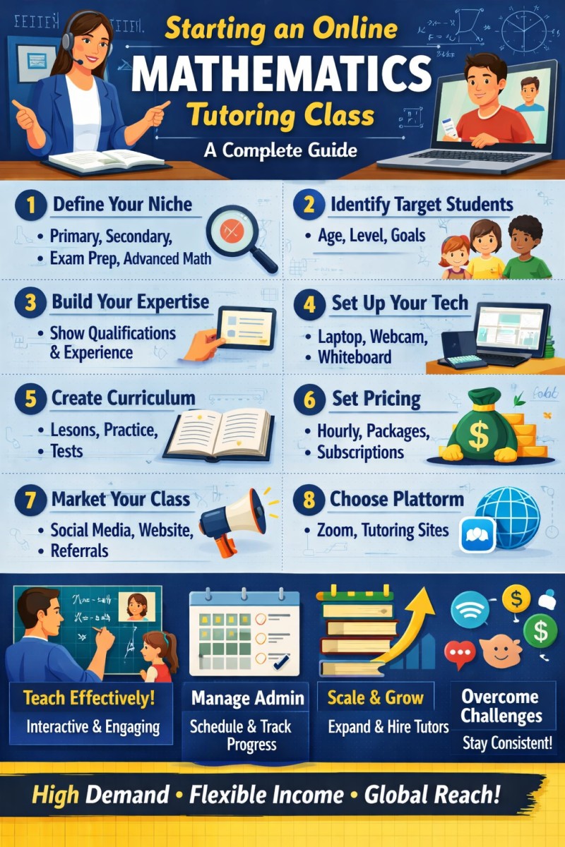 STARTING AN ONLINE MATHEMATICS TUTORING CLASS: A COMPLETE GUIDE