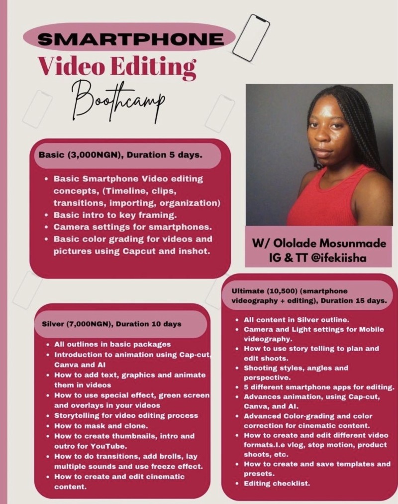 Video Editing class