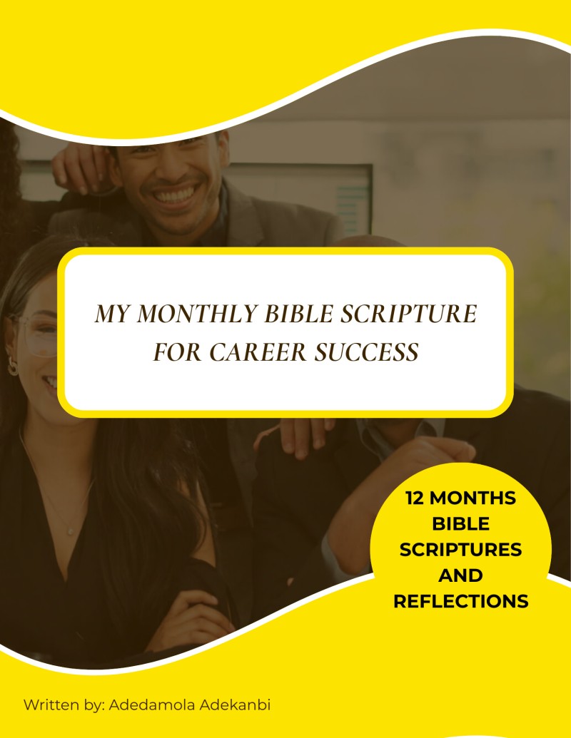 My monthly Bible Scripture for Career Success
