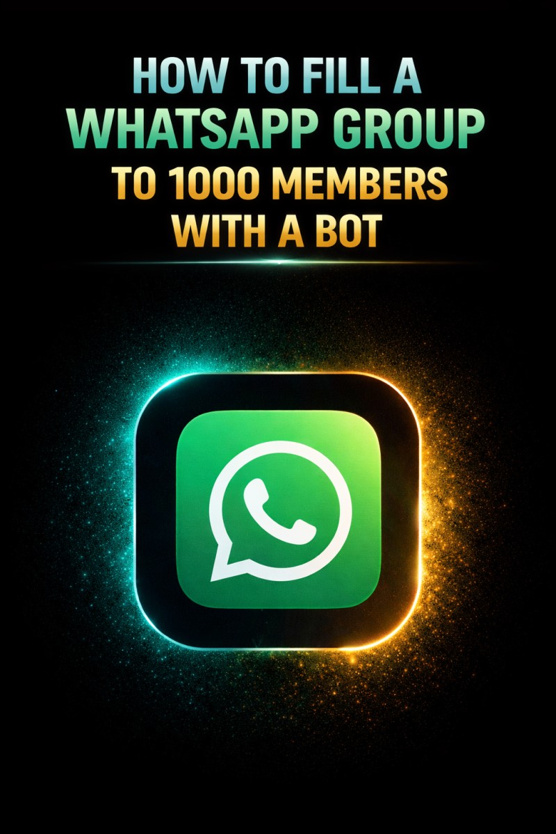 HOW TO FILL A WHATSAPP GROUP TO 1000 MEMBERS WITH A BOT