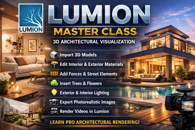 3D Architectural Visualization – LUMION MASTER CLASS