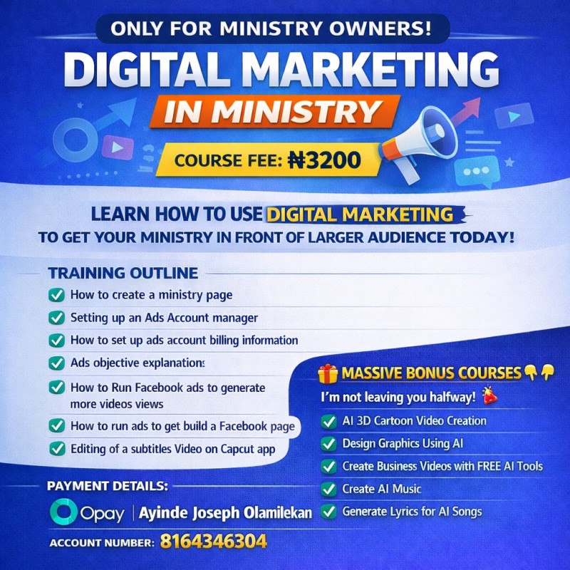 DIGITAL MARKETING IN MINISTRY