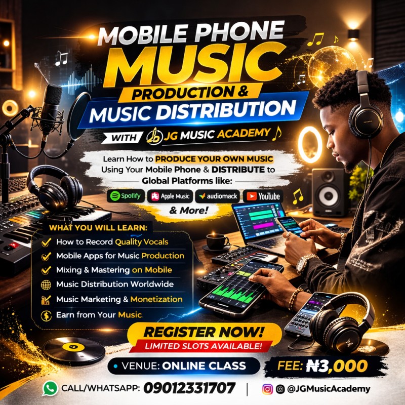 MOBILE PHONE MUSIC PRODUCTION & MUSIC DISTRIBUTION