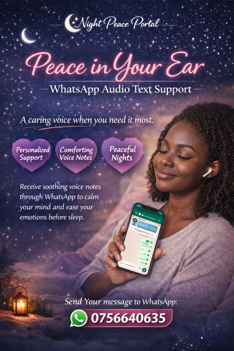 🌙 Peace in Your Ear – WhatsApp Audio Text Support