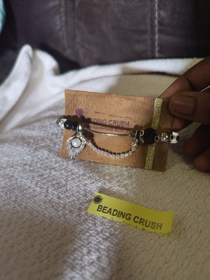 Midnight Pearl Charm Bracelet