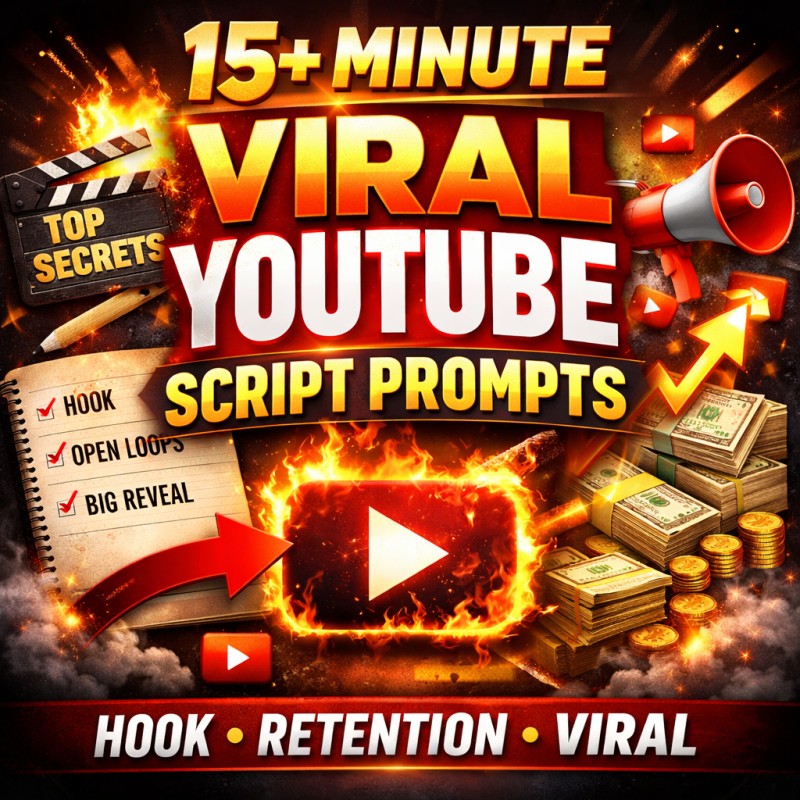 15+ Minute Viral YouTube Script Prompts – High-Retention Templates That Turn Views Into Watch Time & Growth
