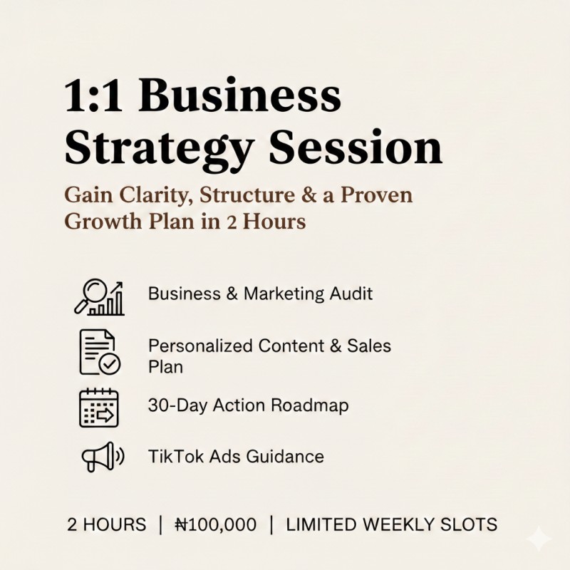 1:1 Business Growth & Sales Strategy Session