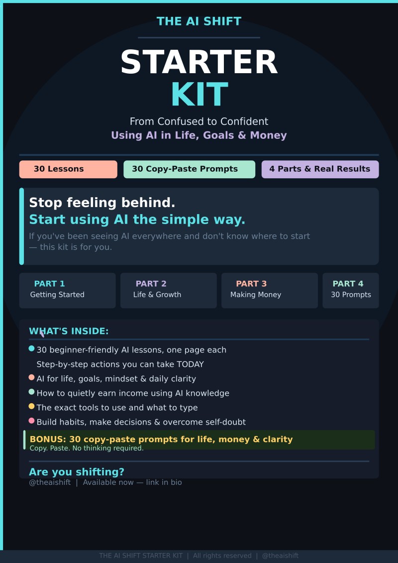 The AI Shift Starter Kit:Stop feeling behind. Start using AI the simple way.