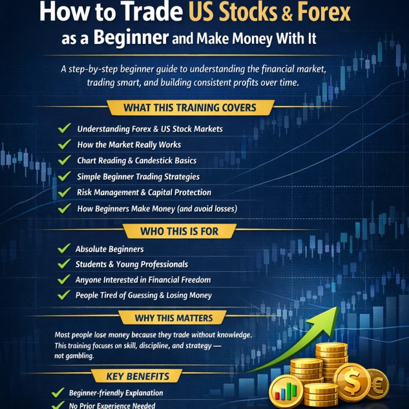 Learn How To Trade US Stock and Forex as a Beginner and made money with it