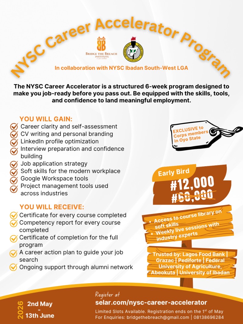 NYSC Career Accelerator Program 2026