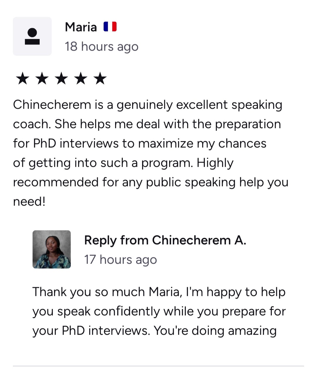 Customer review 3