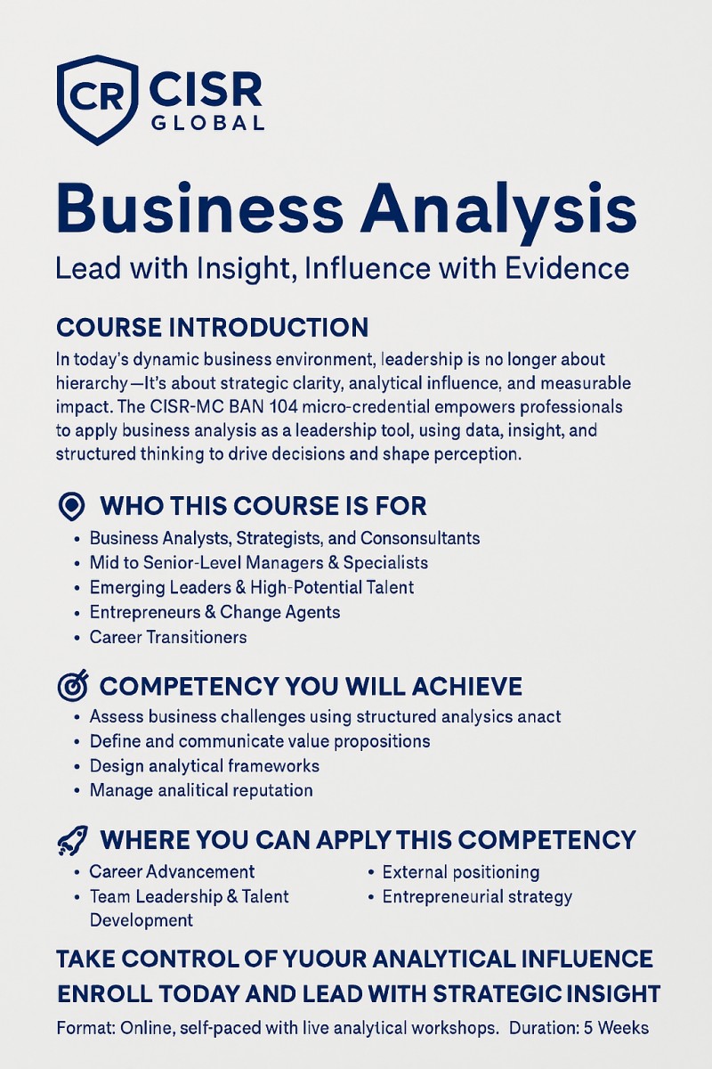 BUSINESS ANALYSIS BAN-104