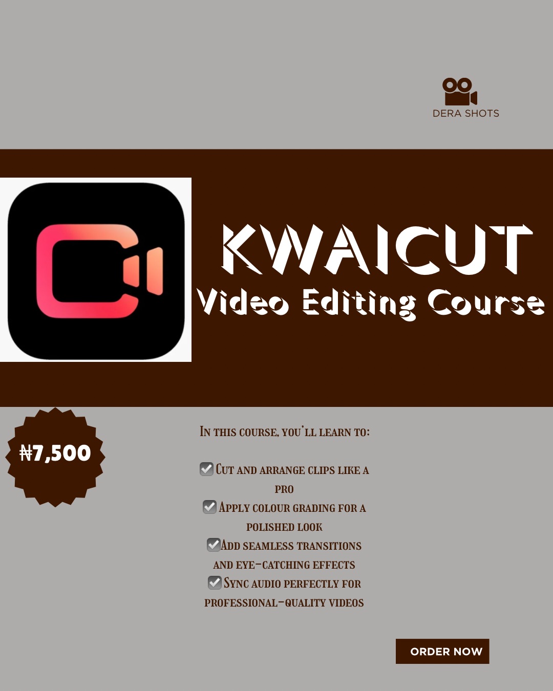 KWAICUT VIDEO EDITING COURSE