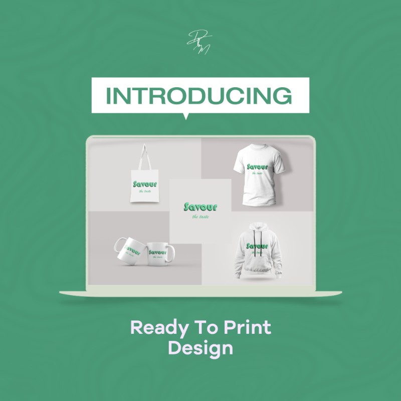 Savour The Taste – Inflated 3D Typography Print Design (Merch & Branding Ready)