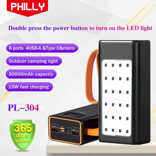 Philly Philly 30000 MAh Large Capacity Portable Power Bank With LED Lights