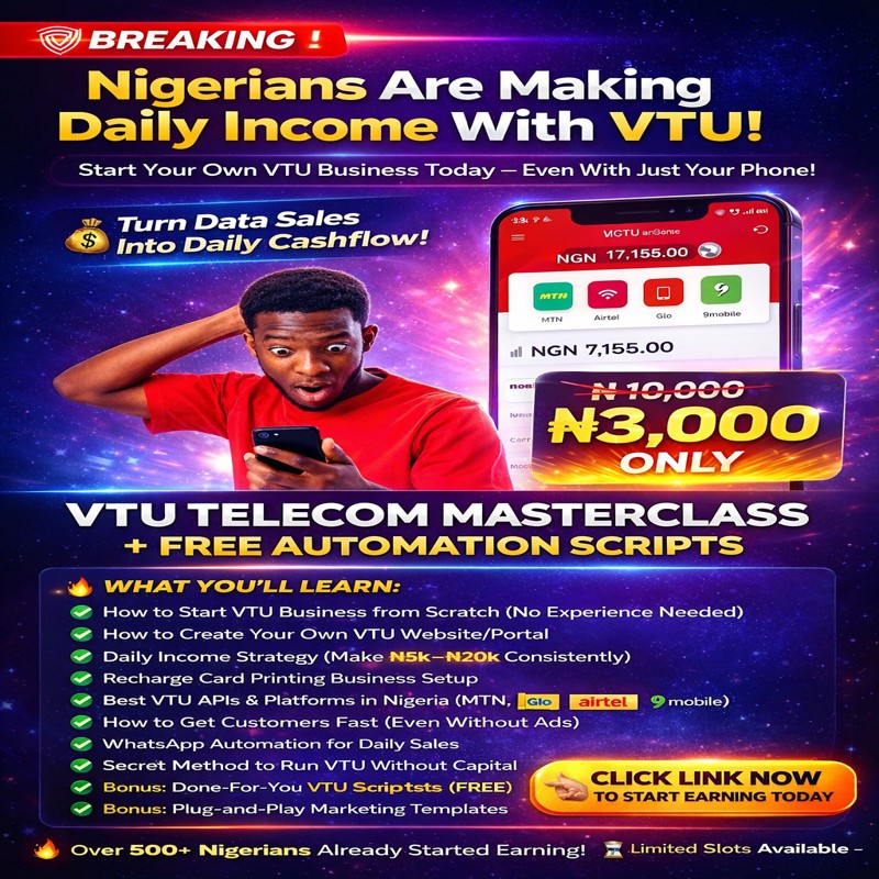 VTU WEBSITE CREATION FOR FREE