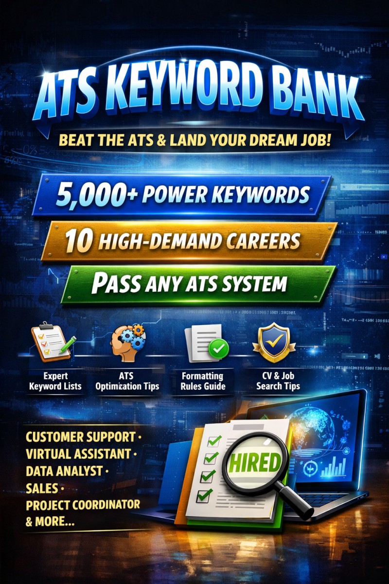 ATS-Optimized CV Keyword Bank for High-Demand Roles
