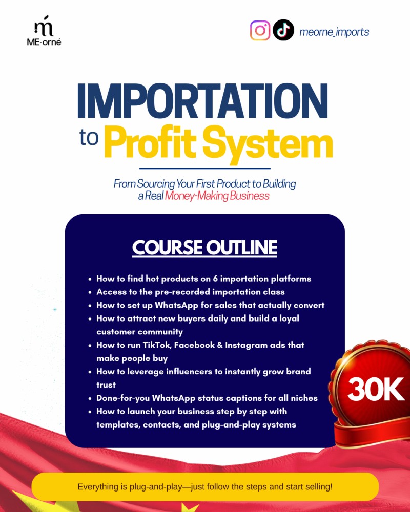 IMPORTATION TO PROFIT SYSTEM
