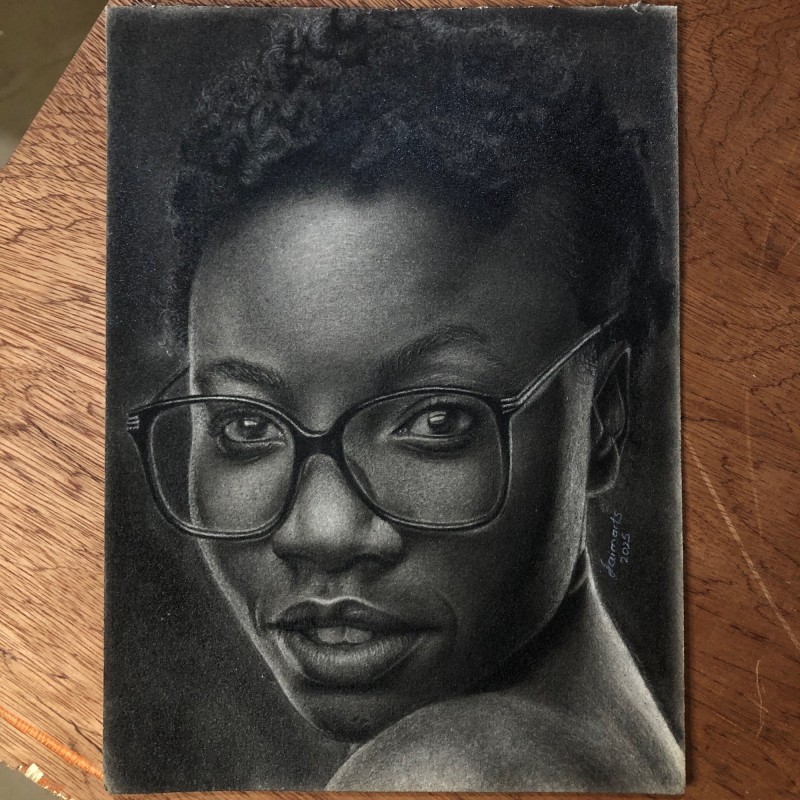 Black is Beautiful (A 8.6" x 10.6" charcoal drawing)
