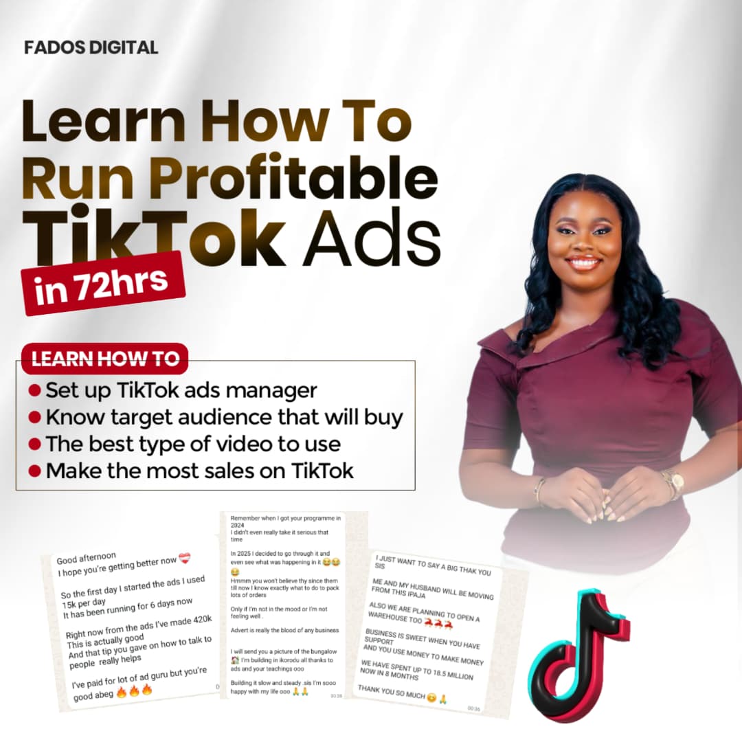 LEARN HOW TO RUN PROFITABLE TIKTOK ADS IN 72HRS