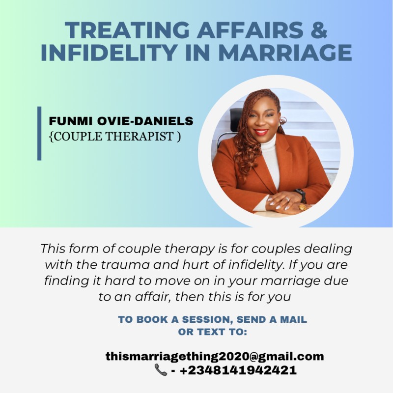 Treating Affairs & Infidelity in Marriage