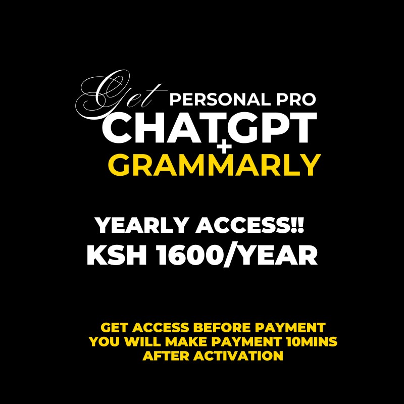 GET CHATGPT 5.4 PRO PERSONAL ACCOUNT and GRAMMARLY yearly ACCESS