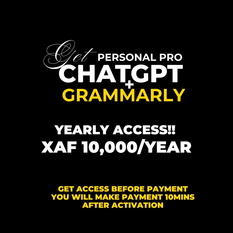GET CHATGPT 5.4 PRO PERSONAL ACCOUNT and GRAMMARLY yearly ACCESS