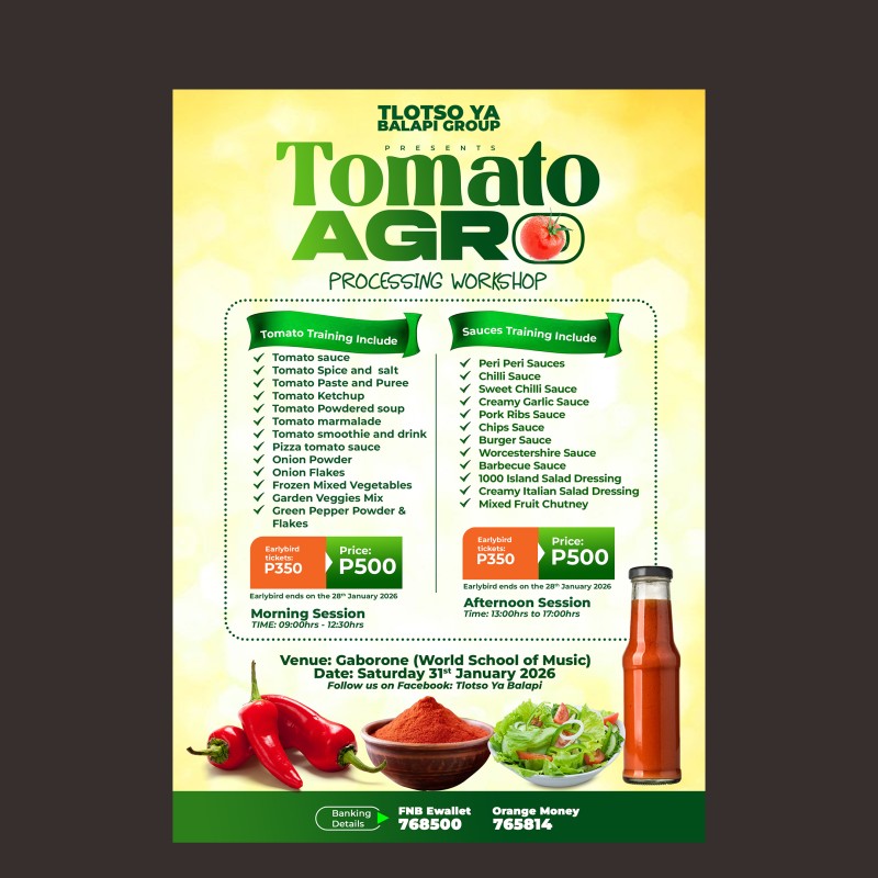 Food Processing Training Flyer Template