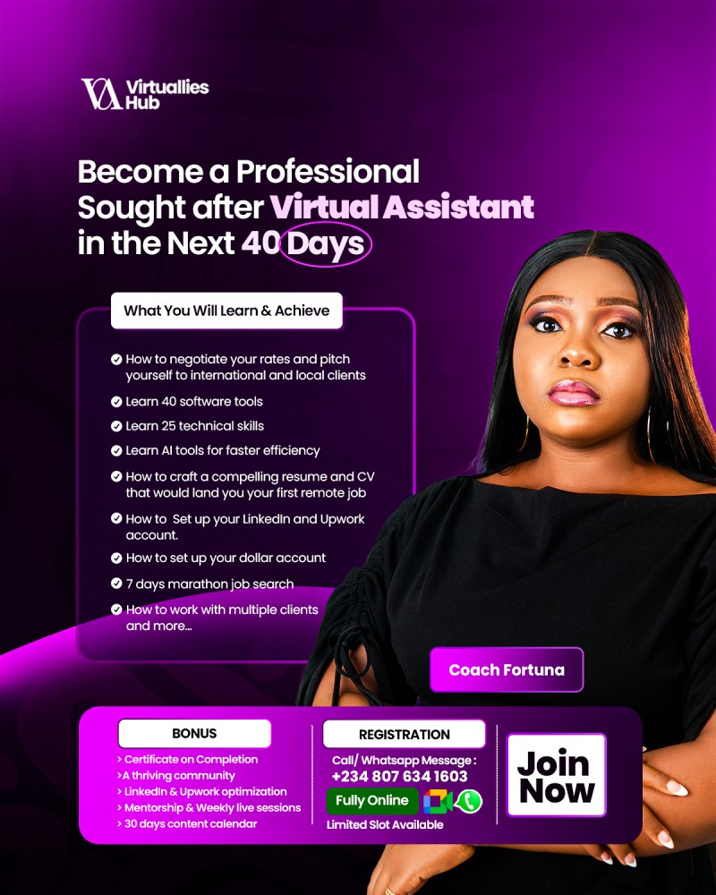 PRIVATE 1:1 VIRTUAL ASSISTANT COACHING